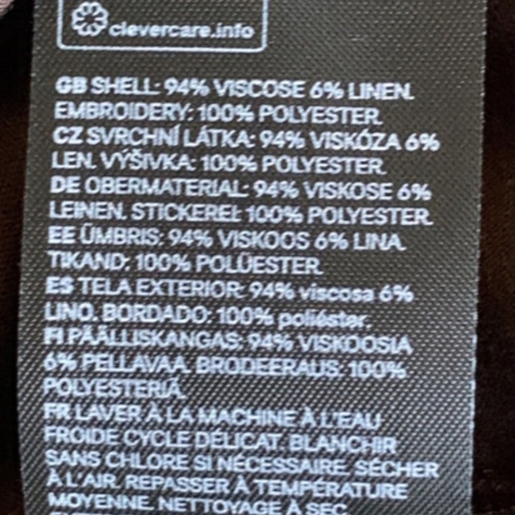 H&M  Eyelet Linen Blend Lace V Neck Camisole Top Sz 6 Brown #181E - Picture 8 of 9